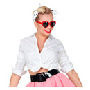 Gafas de corazón rojas estilo retro para fiestas temáticas y Carnaval