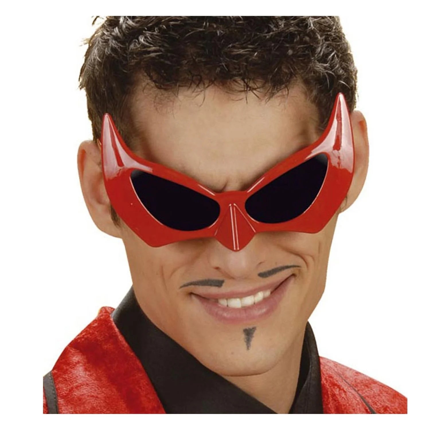 gafas diablo rojas con cuernos accesorio para temática Halloween
