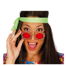 Gafas floreadas hippie accesorio años 60 con estampado floral para completar look colorido en fiestas