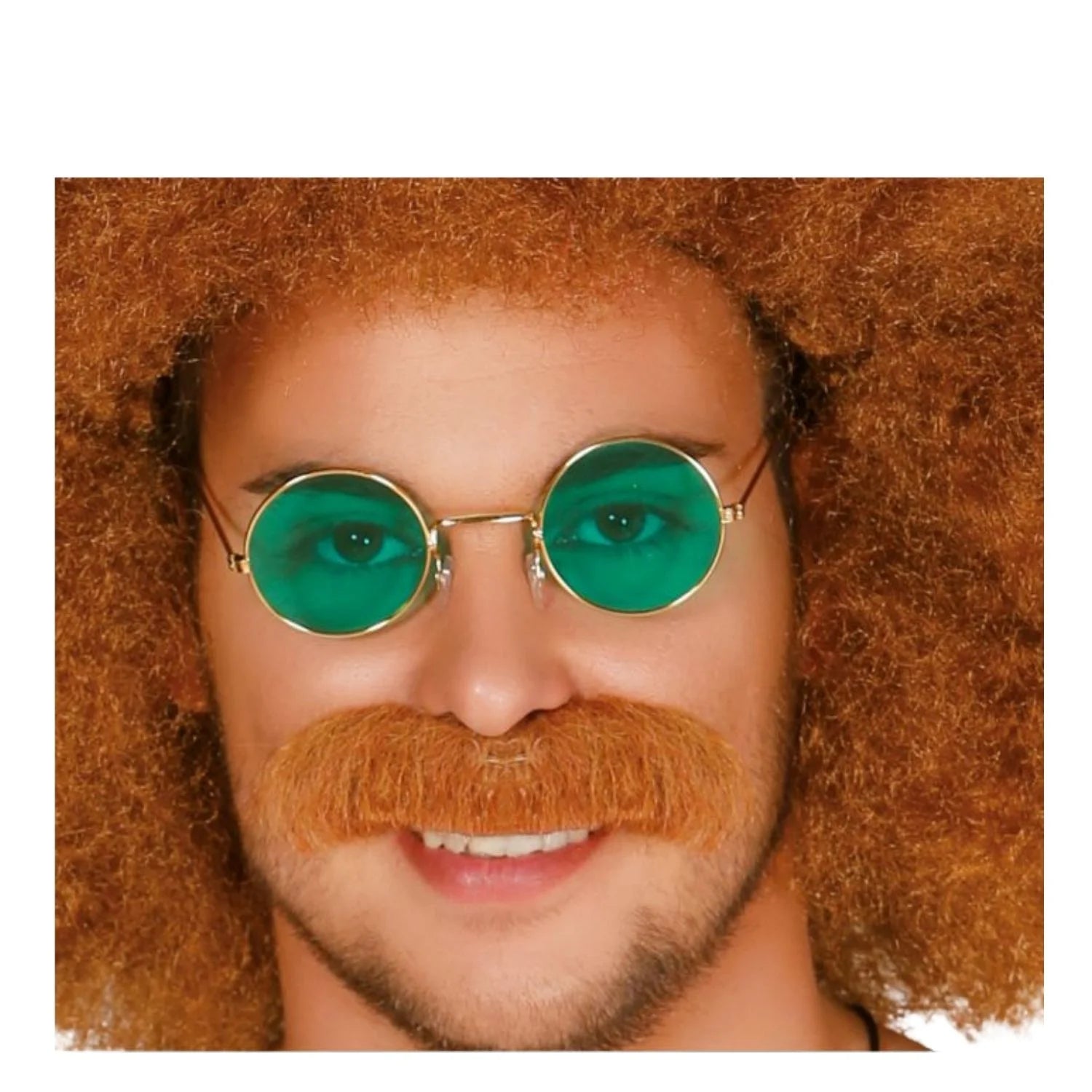 gafas hippie redondas color verde complemento para look años 60 estilo retro