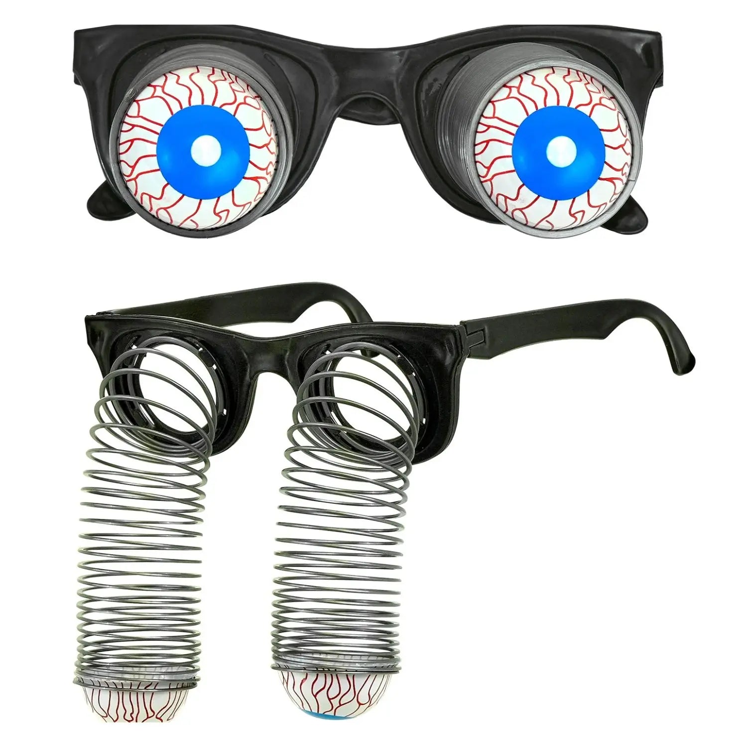 Gafas Shock negras con ojos saltones extensibles y muelles