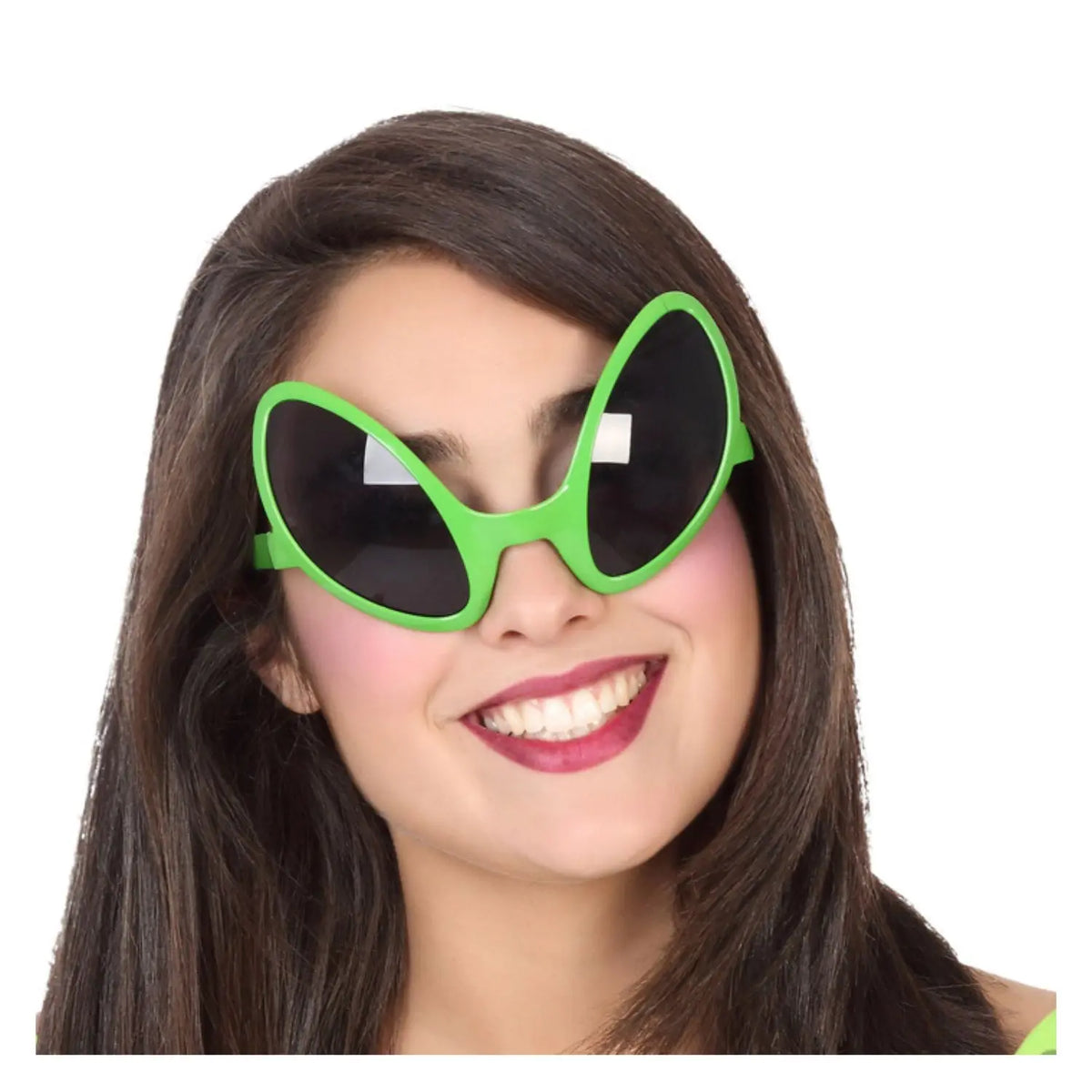 gafas verdes estilo alien para disfraz futurista o extraterrestre