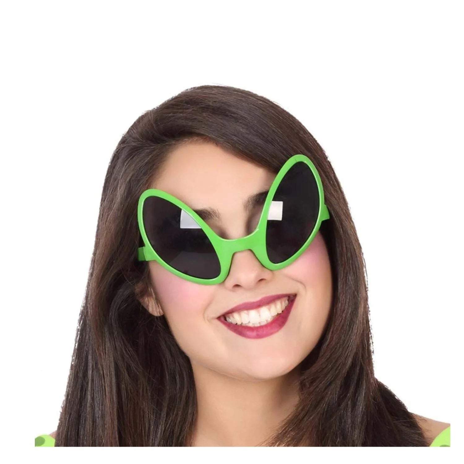 gafas verdes estilo alien para disfraz futurista o extraterrestre