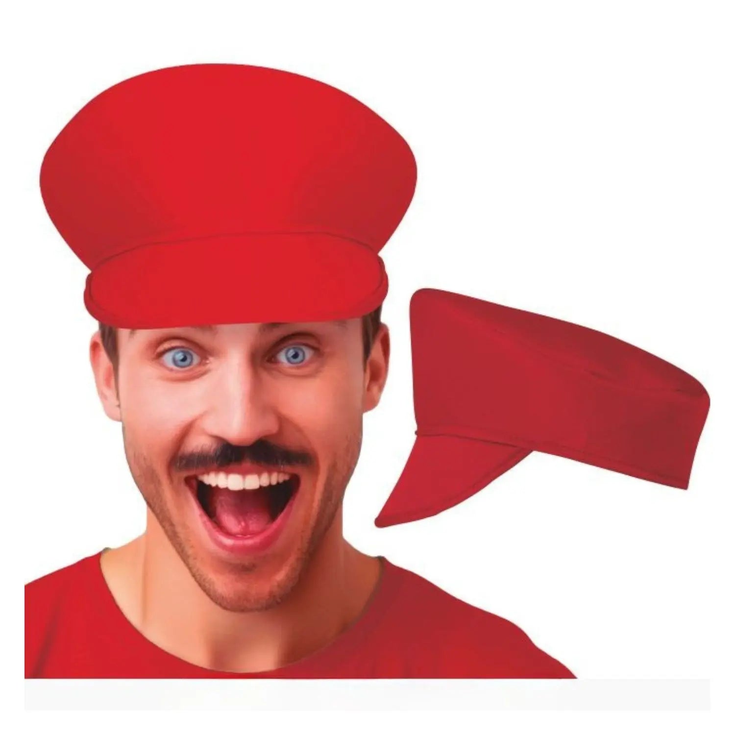 Gorra de fontanero roja para adulto complemento para caracterización