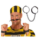 grilletes de preso 35 cm accesorio para disfraz de presidiario carnaval