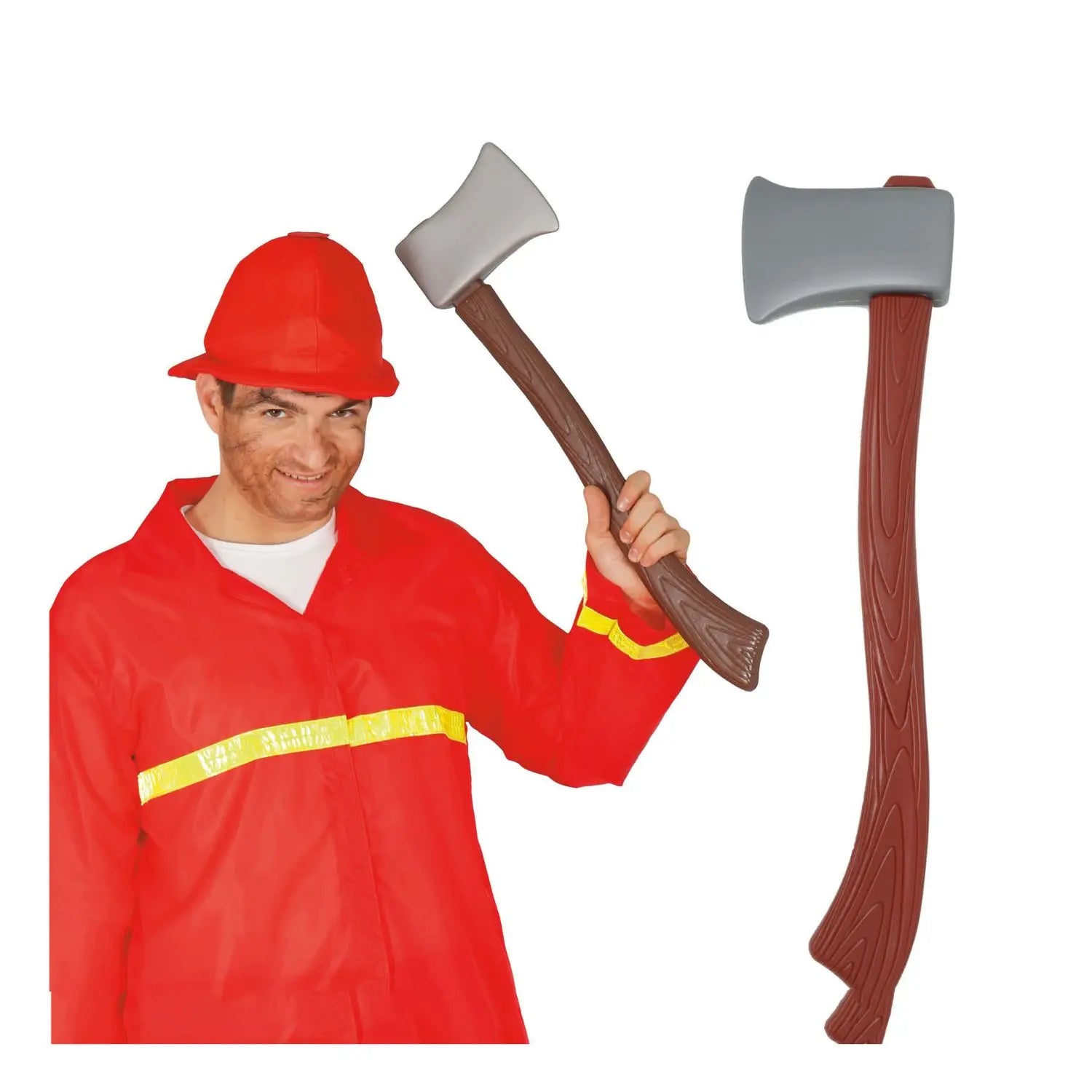 hacha de leñador 60 cm accesorio para disfraz de leñador carnaval