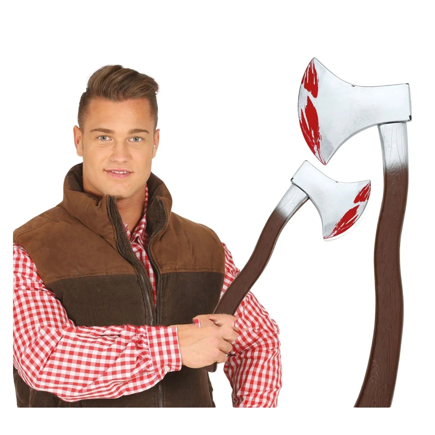 hacha sangrienta de 49 cm accesorio para disfraz de terror halloween