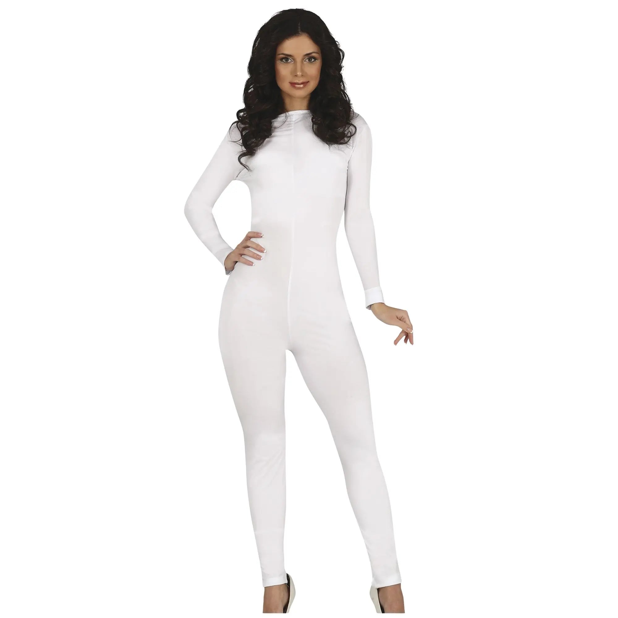 Disfraz de maillot blanco para mujer adulta ideal para actuaciones y Carnaval