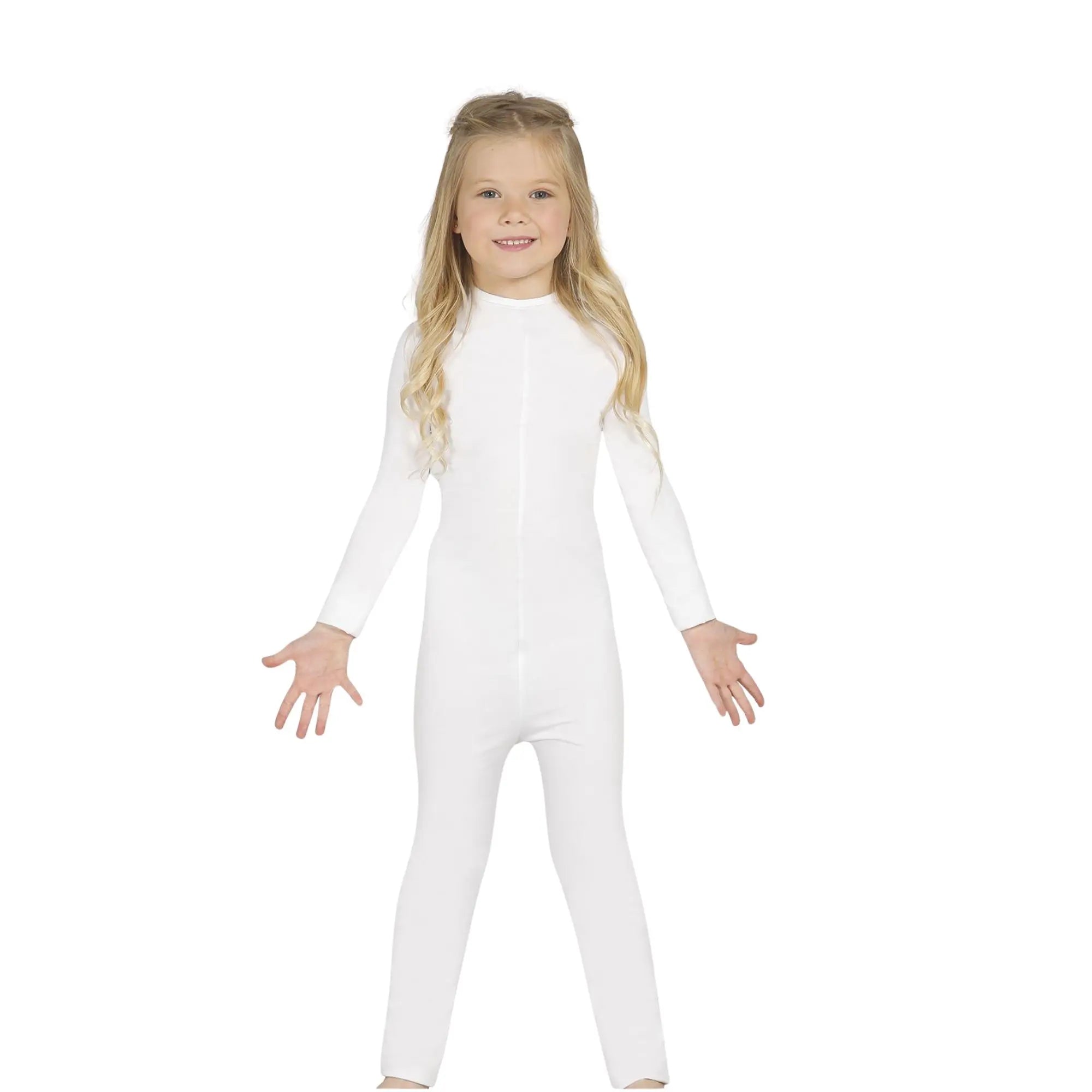 Disfraz de maillot blanco infantil cómodo para Carnaval y actuaciones escolares