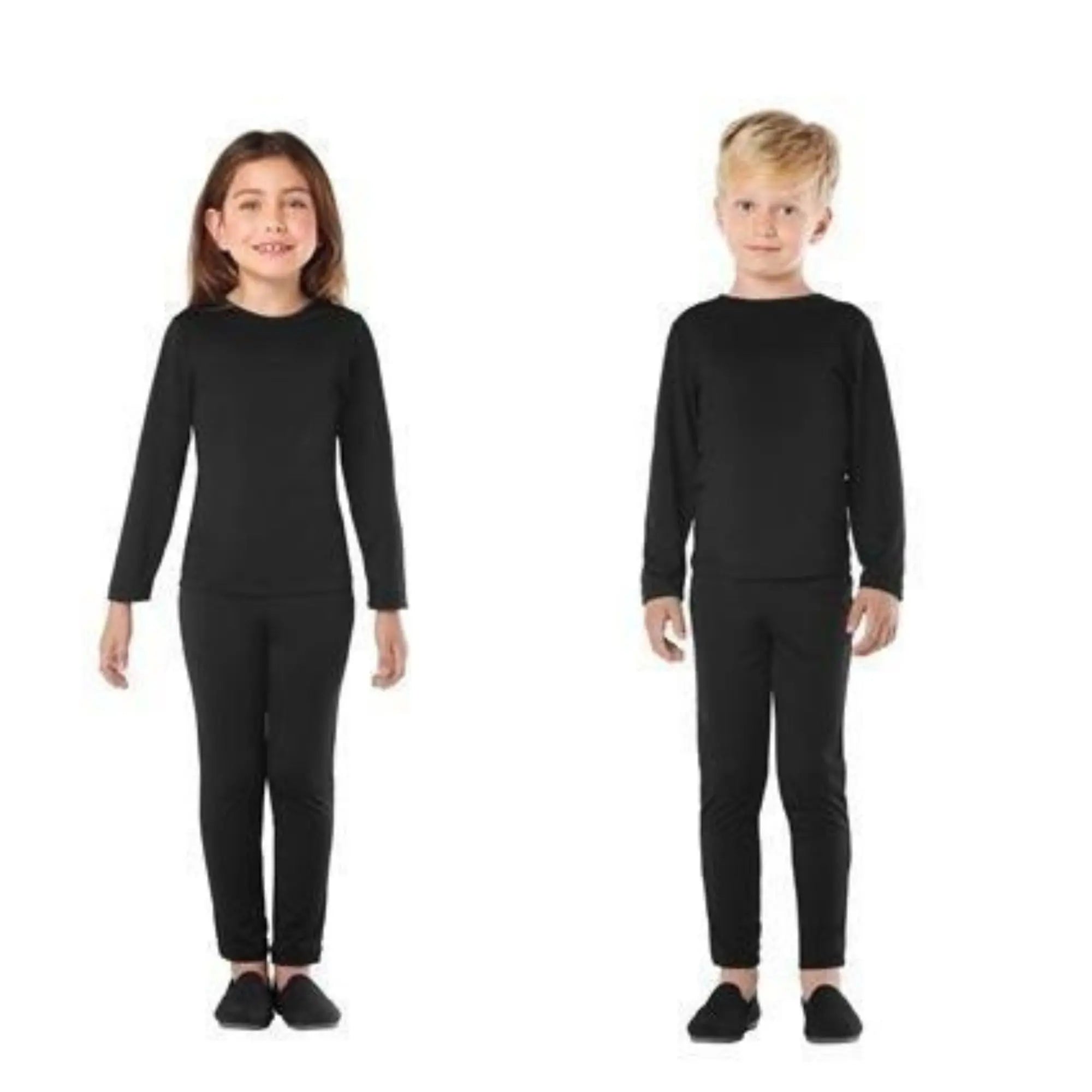 Maillot negro infantil con camiseta y pantalón de spandex para Carnaval y teatro