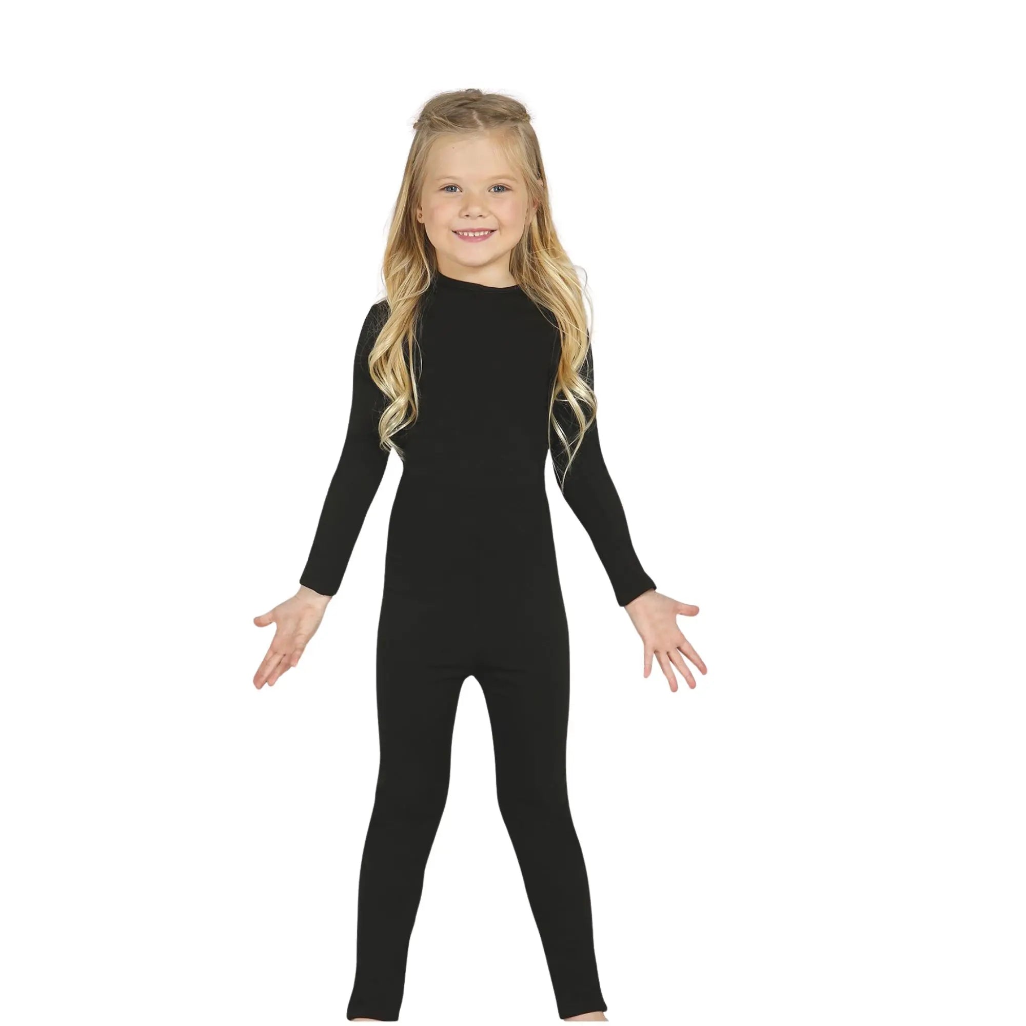 Disfraz de maillot negro infantil cómodo y versátil para Carnaval y actuaciones
