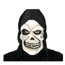 máscara calavera con capucha de vinilo para disfraz de terror en halloween