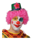 mini chistera de payaso en fieltro con flor para disfraz de circo