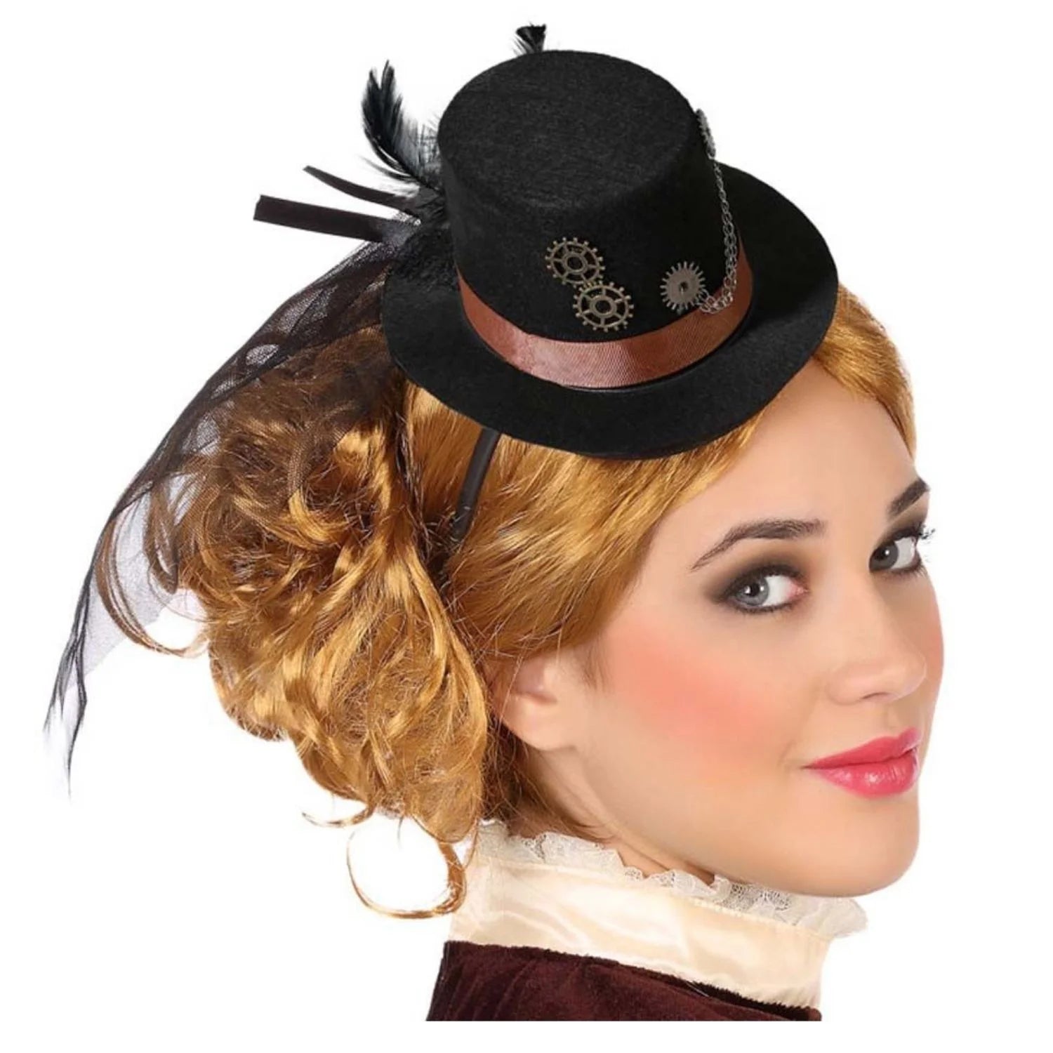 Mini chistera steampunk para completar disfraces retro y victorianos