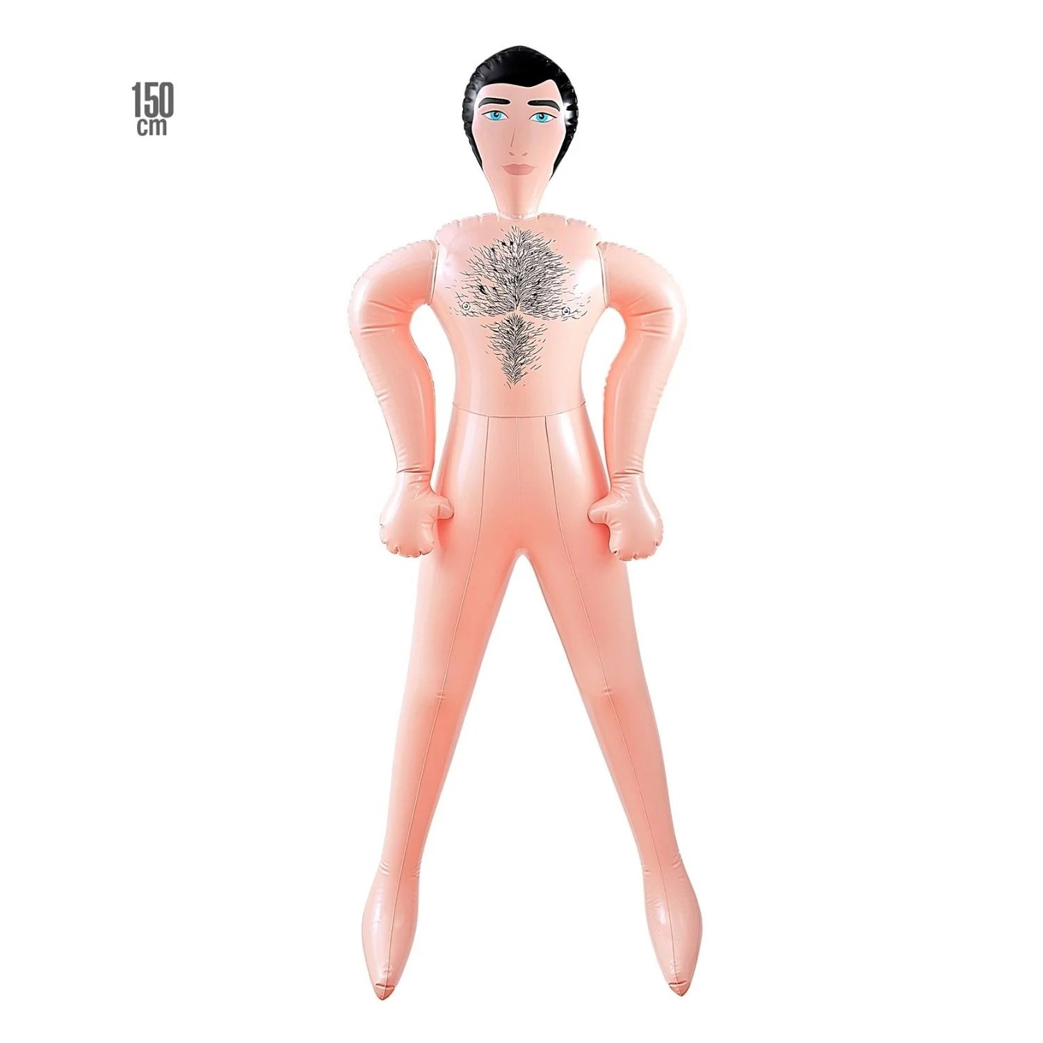 Muñeco hombre hinchable 150 cm accesorio divertido para despedidas y fiestas temáticas
