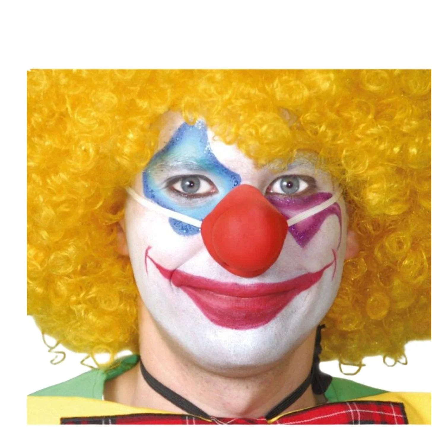 Nariz redonda payaso látex accesorio circo para completar look divertido en fiestas temáticas