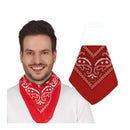pañuelo vaquero rojo con estampado bandana complemento para look cowboy o western en fiestas temáticas