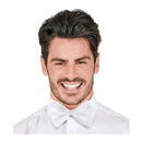 pajarita blanca en raso complemento para look elegante o evento formal