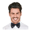 pajarita negra en raso complemento para look elegante o evento formal