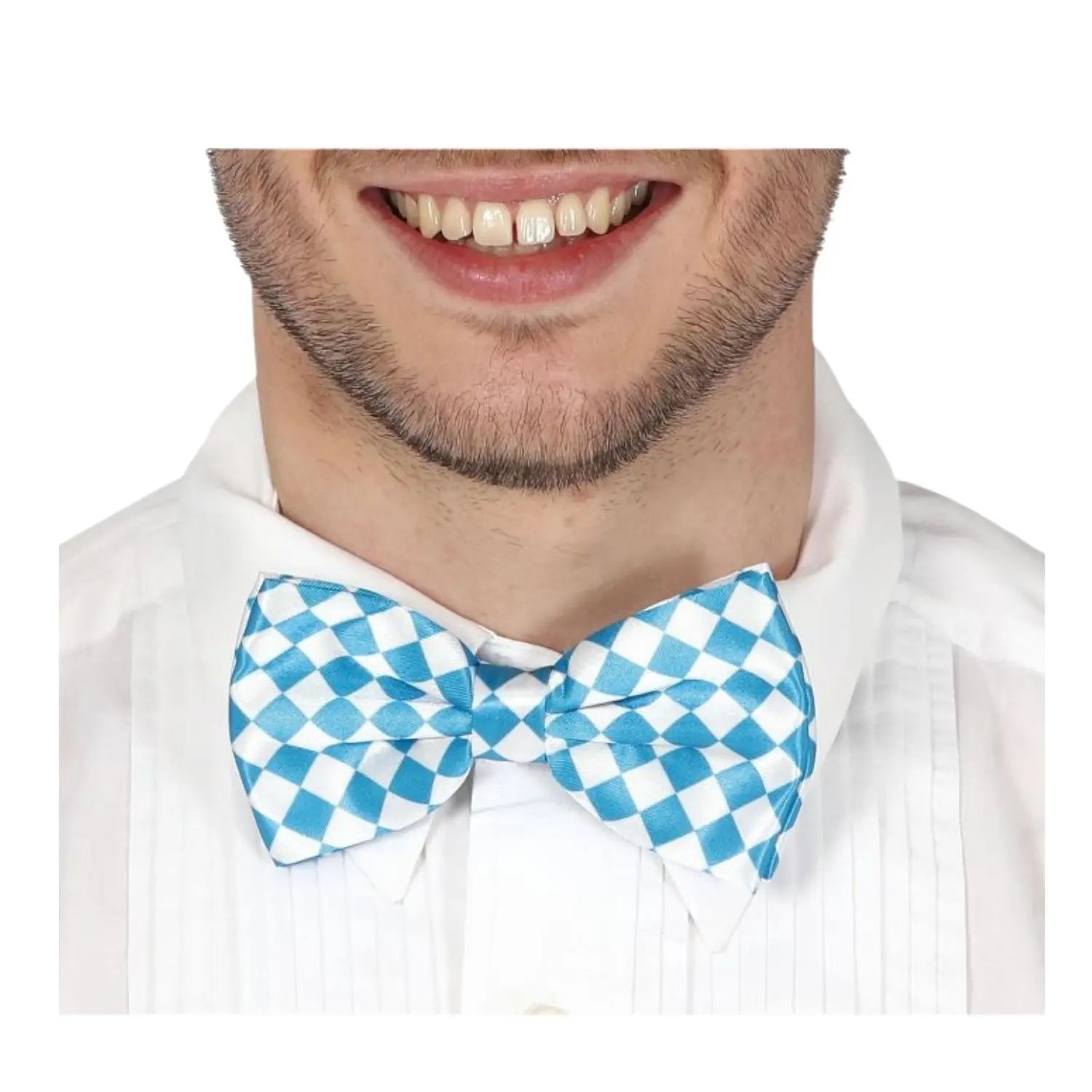 pajarita oktoberfest azul complemento para look bávaro o fiesta alemana