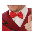 pajarita roja de raso complemento para look elegante o fiesta temática