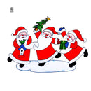 Pegatina ventana Papá Noel temática Navidad horizontal de 40 cm para decoración de cristal