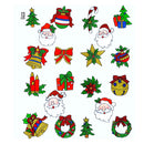 pegatinas ventana navidad con cara papa noel y motivos navideños para decoracion 13 cm
