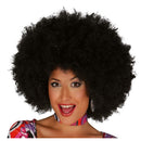 Peluca afro negra rizada para disfraz años 70 adulto
