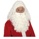 Conjunto peluca, barba y bigote blanco para disfraz navideño
