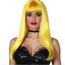 Peluca amarilla unisex para disfraz fantasía