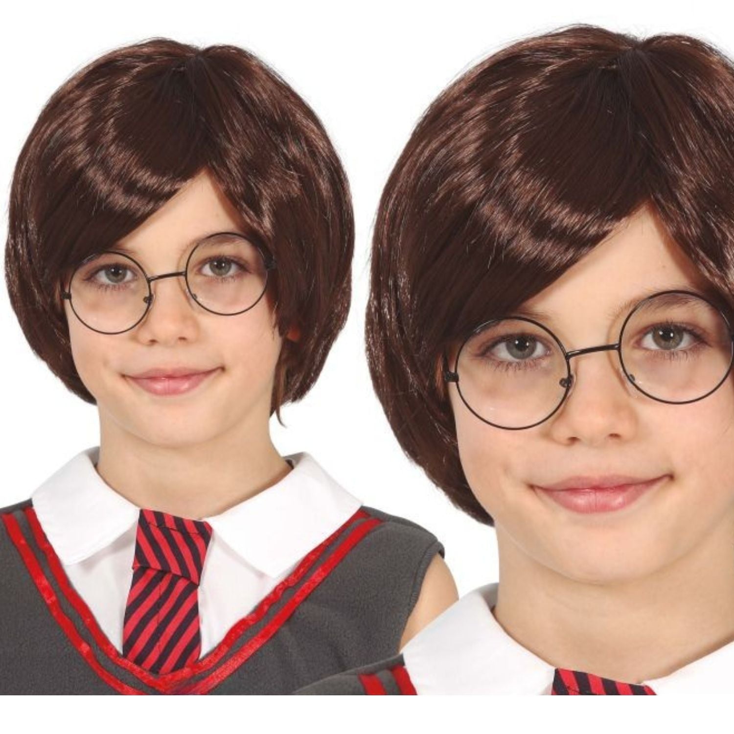 Peluca infantil estilo mago para disfraz fantasía