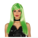 Peluca larga verde para disfraz fantasía o cosplay