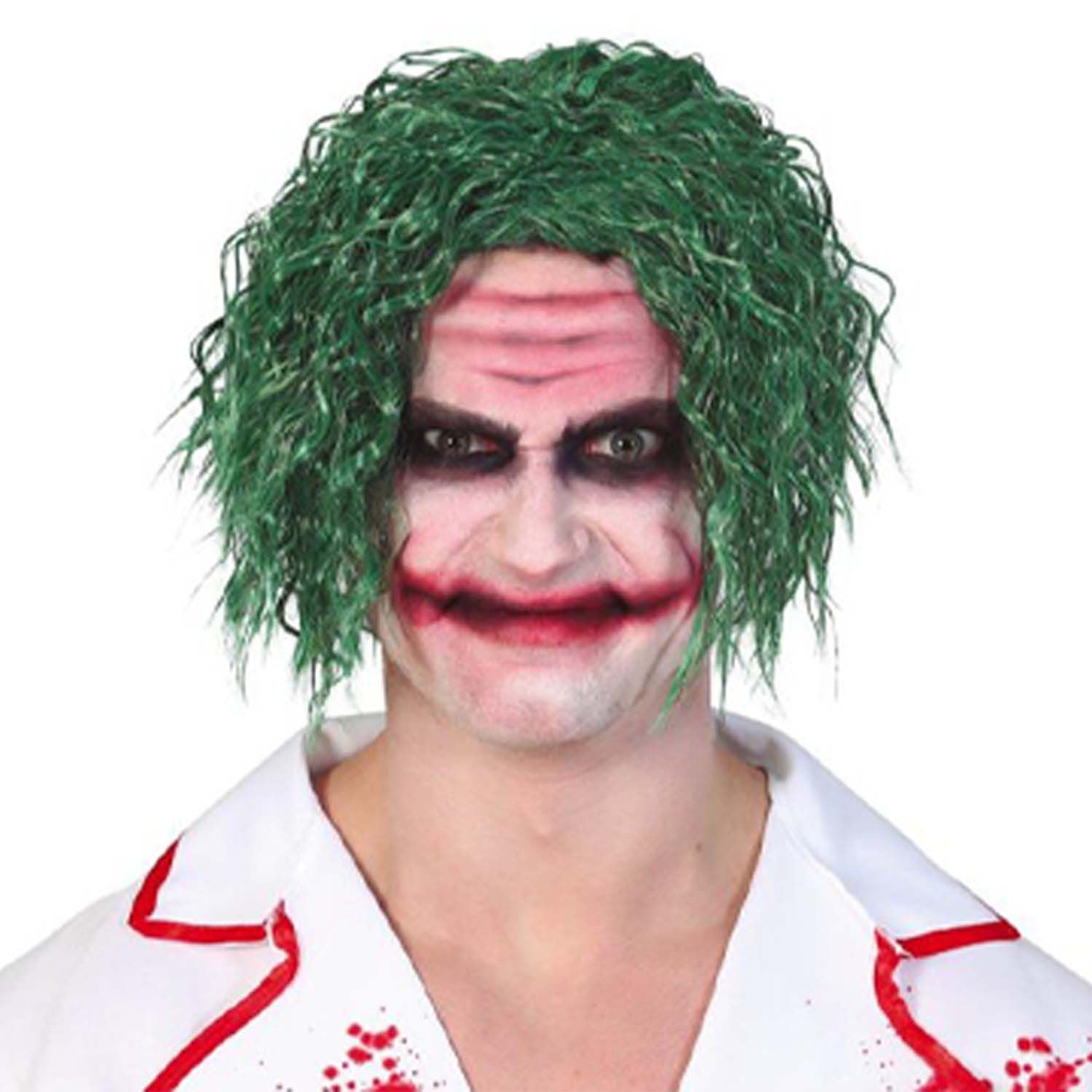 Peluca verde de payaso para disfraz circo