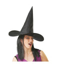 sombrero de bruja con pelo para adulto para disfraz de halloween