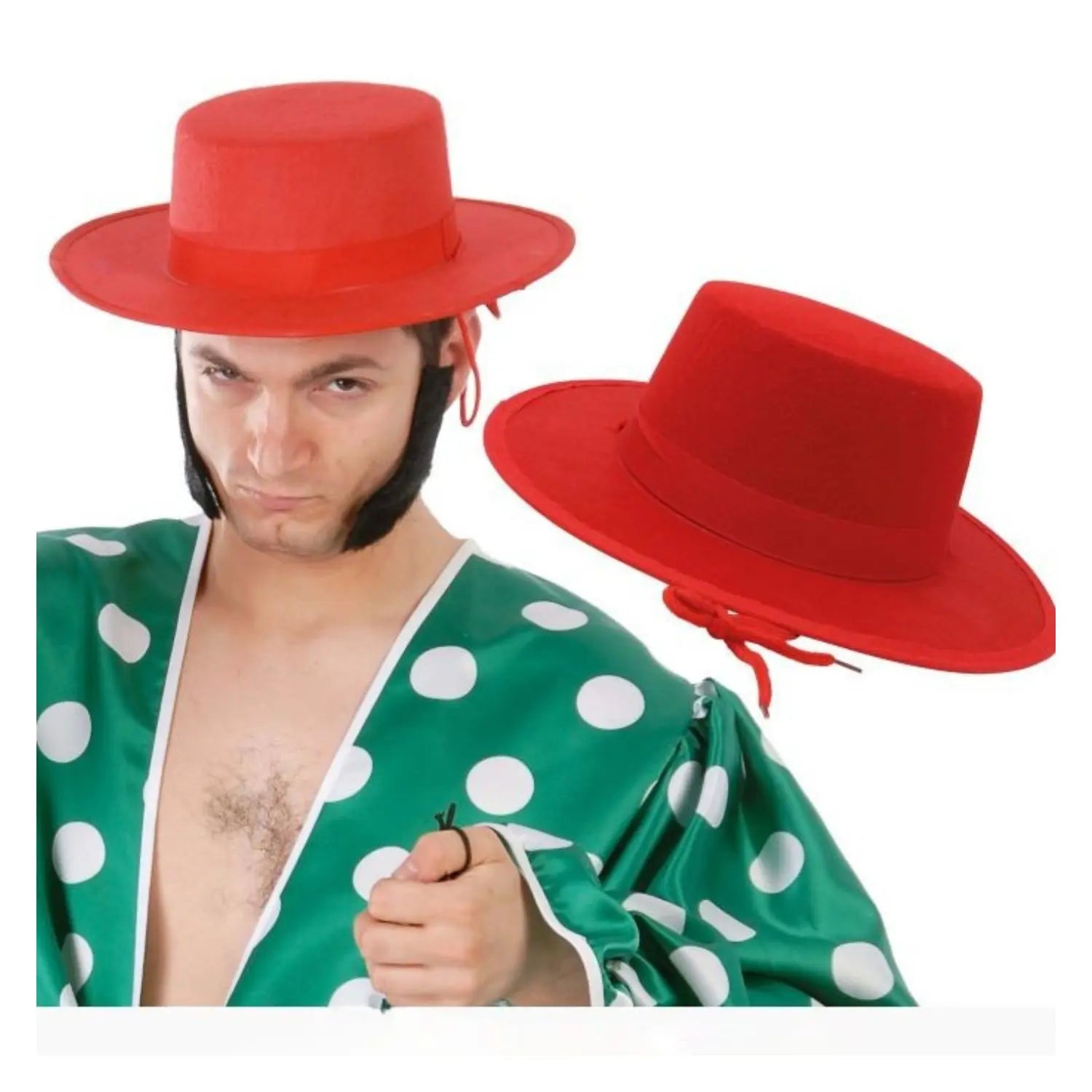 sombrero cordobes rojo complemento disfraz flamenco carnaval