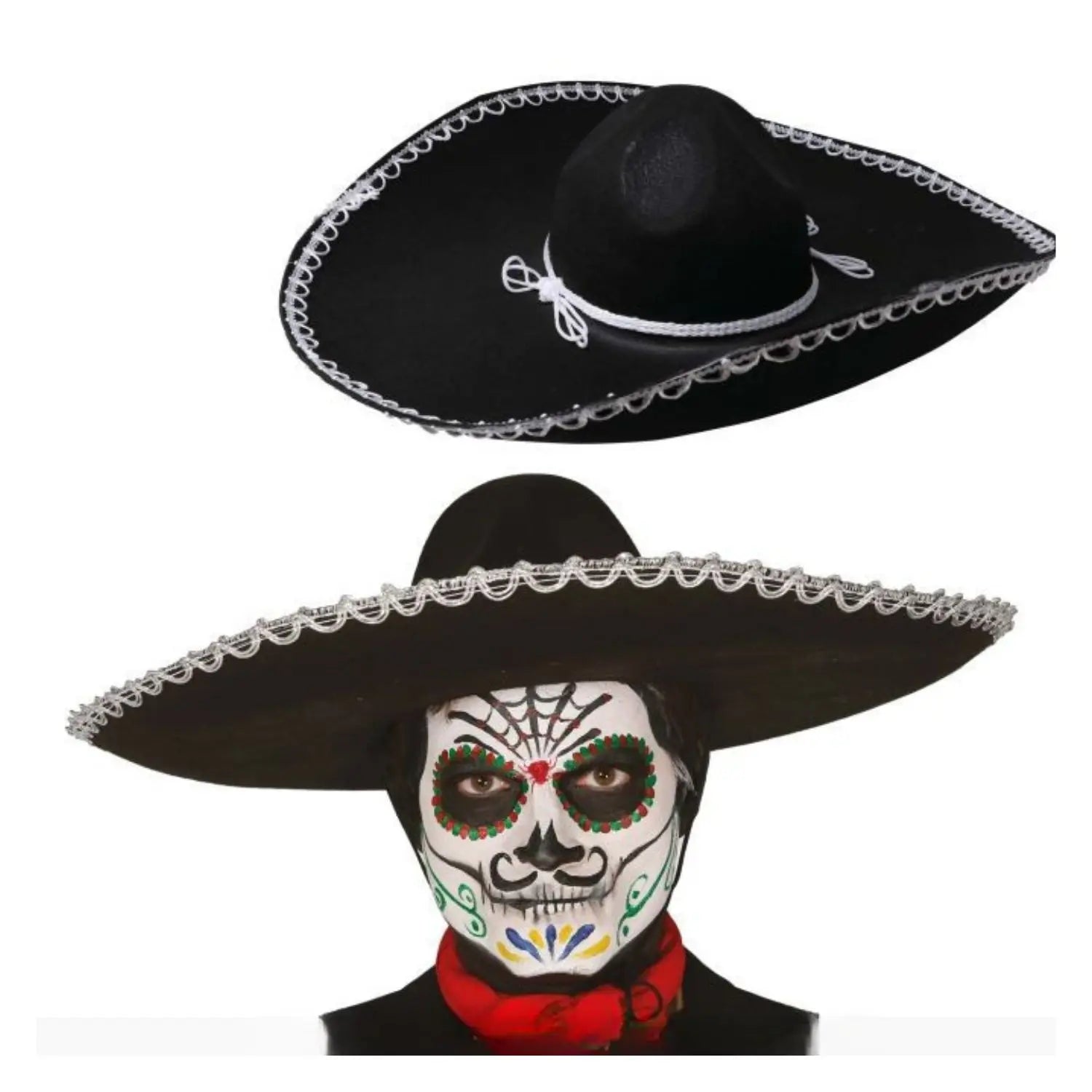 Sombrero mexicano negro mariachi accesorio disfraz mexicano carnaval
