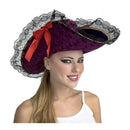 sombrero pirata de lujo con encaje negro complemento para look corsaria elegante