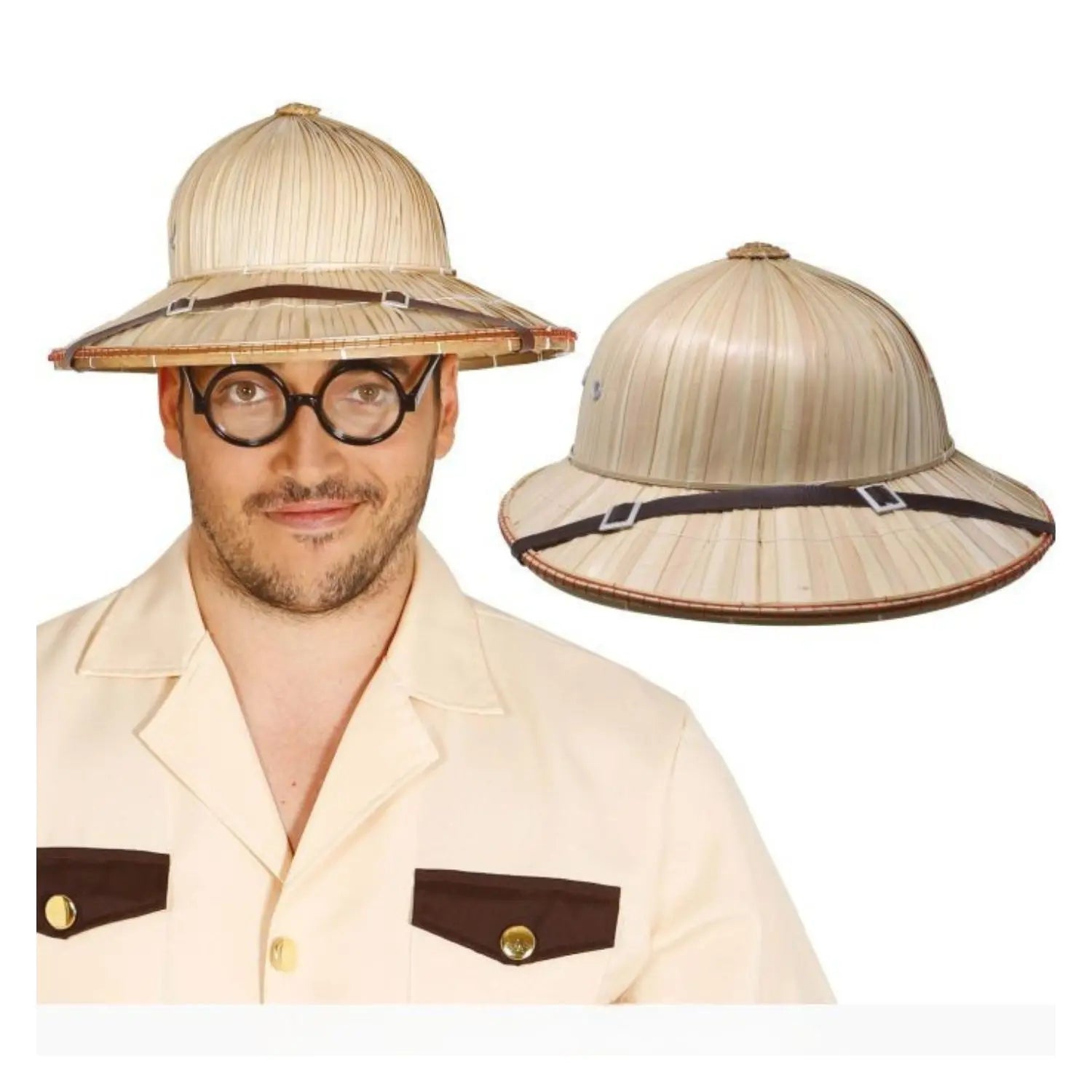 Sombrero salacot de explorador accesorio disfraz safari aventurero