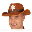 Sombrero vaquero sheriff marrón adulto accesorio disfraz oeste cowboy