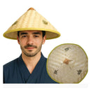 Sombrero vietnamita de paja accesorio disfraz asiático tradicional