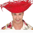 Sombrero de espantapájaros rojo para disfraz de granjero o espantapájaros