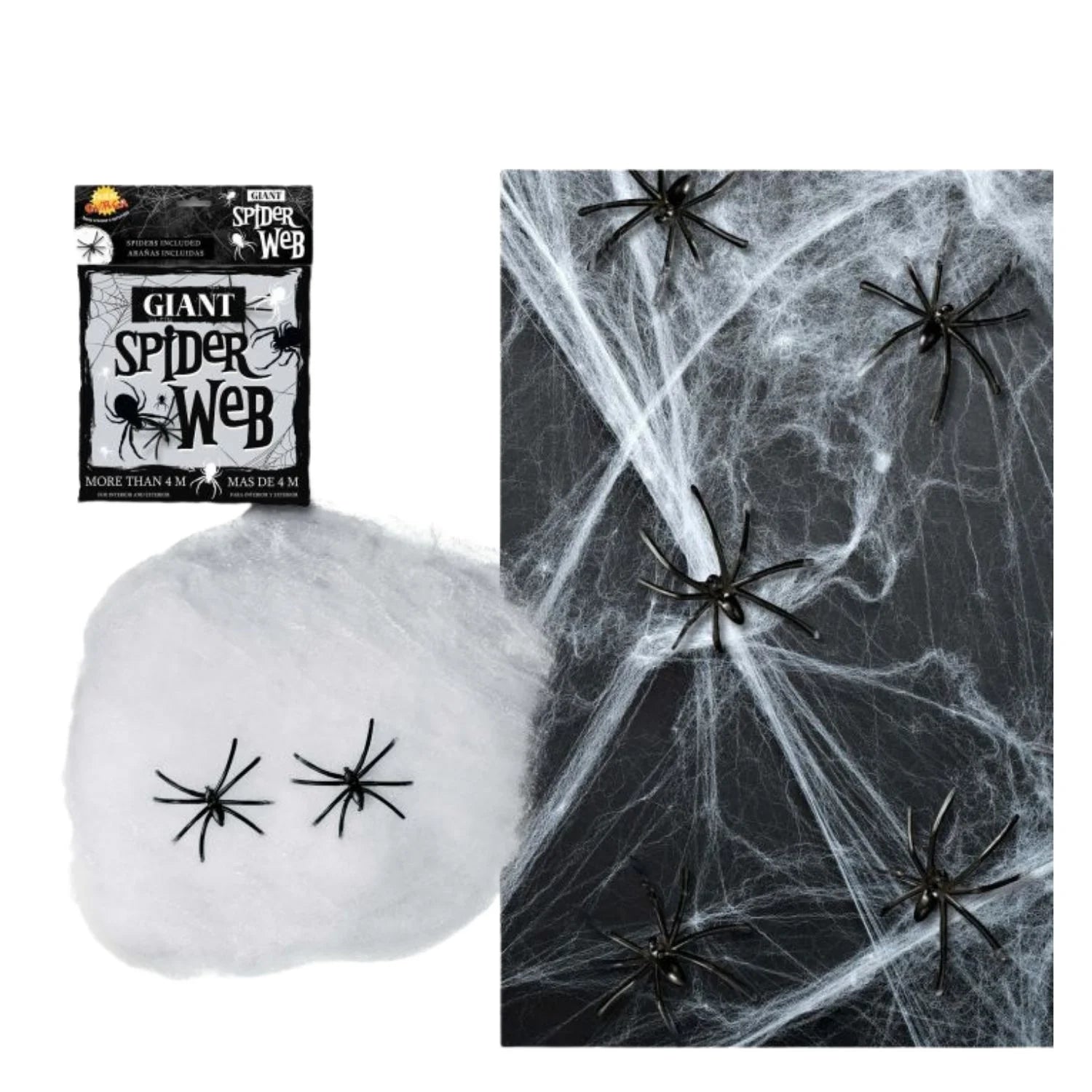 tela araña blanca decorativa de 20 gramos para ambientación Halloween