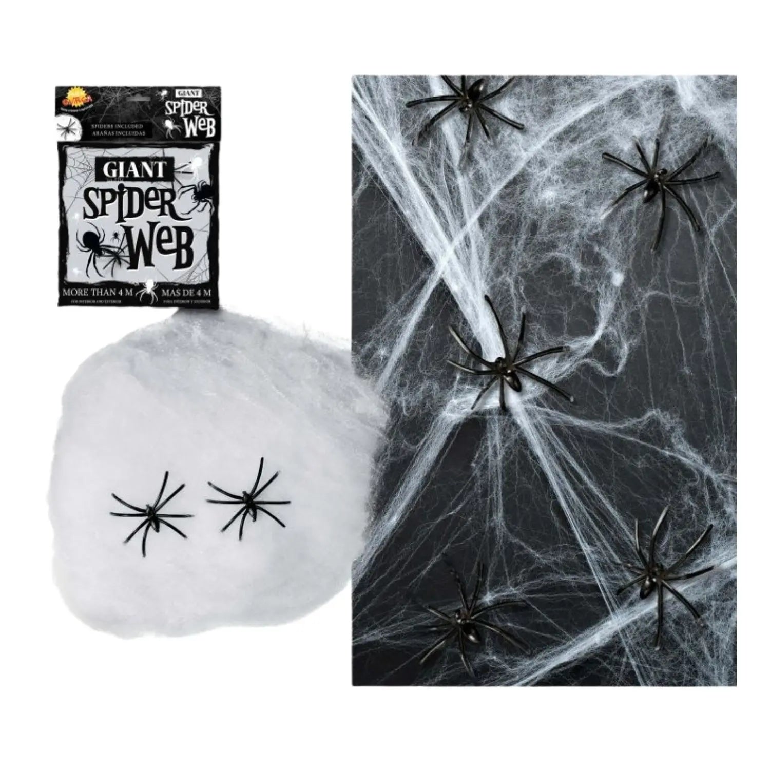 bolsa de telarañas blancas 100 gramos complemento para look de terror o decoración Halloween