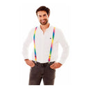 tirantes arcoíris multicolor complemento para look orgullo o fiesta temática colorida