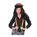 tirantes con colores de la bandera jamaicana complemento para look reggae o fiesta temática caribeña