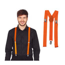 tirantes naranja neón complemento para look años 80 o fiesta temática llamativa