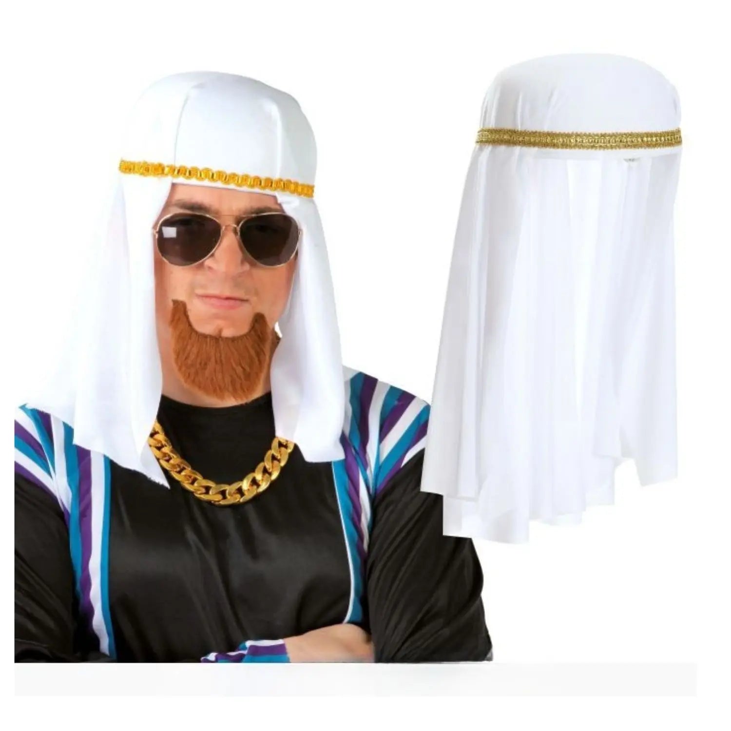 Tocado árabe de tela accesorio disfraz árabe oriental