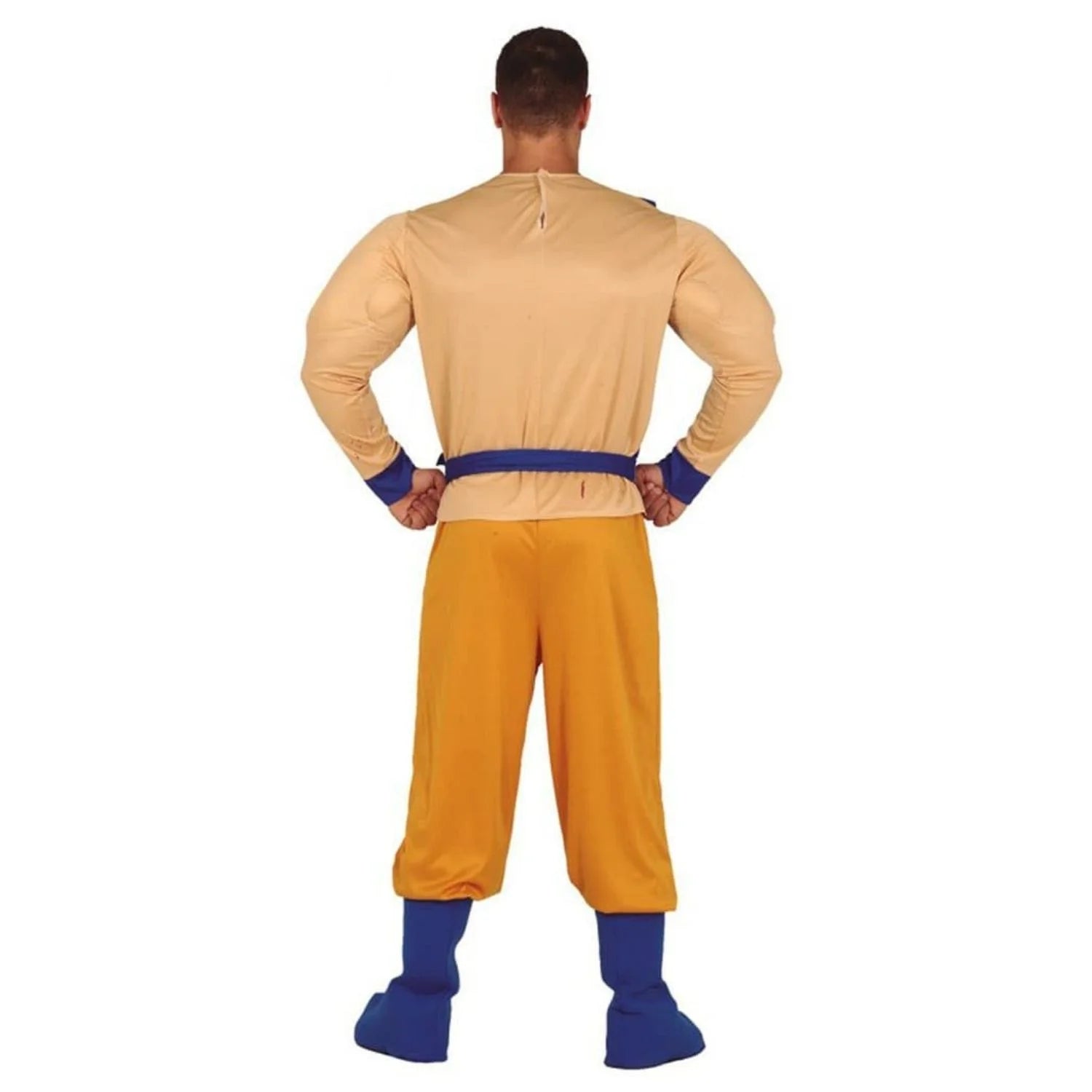 Hombre con disfraz luchador musculoso divertido para fiestas temáticas
