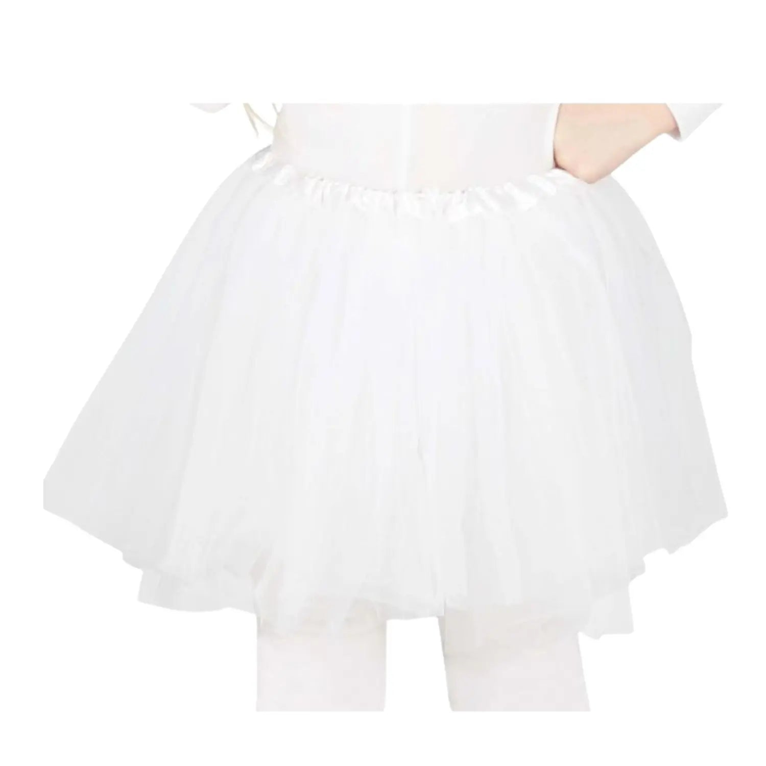 tutu blanco infantil 30 cm complemento para look de fantasía o estilo elegante en fiestas temáticas