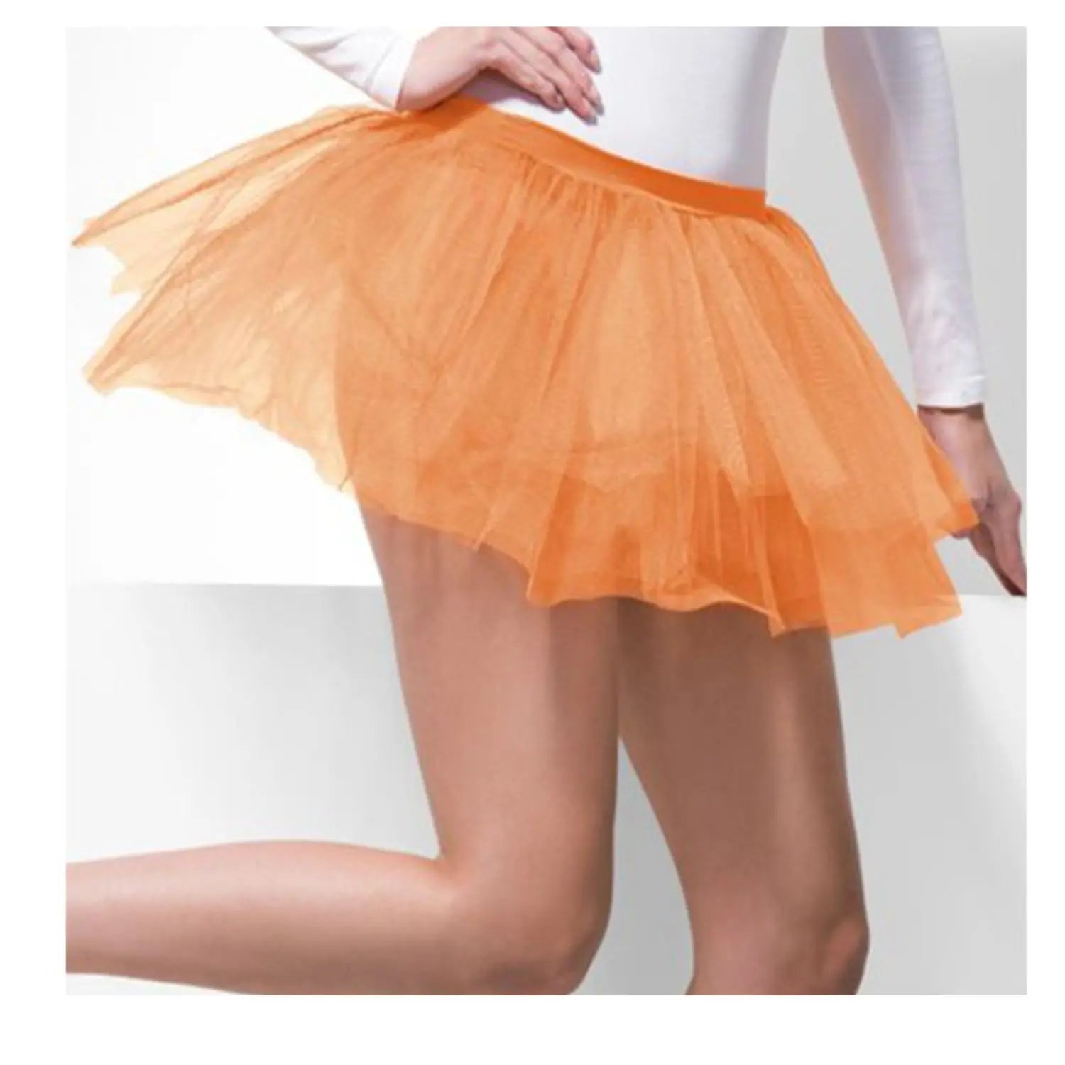 tutu naranja 30 cm complemento para look de fantasía o carnaval en fiestas temáticas